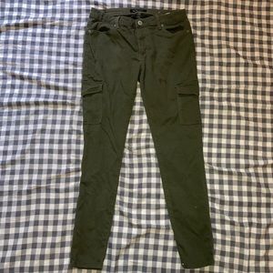 Green blue notes denim pants